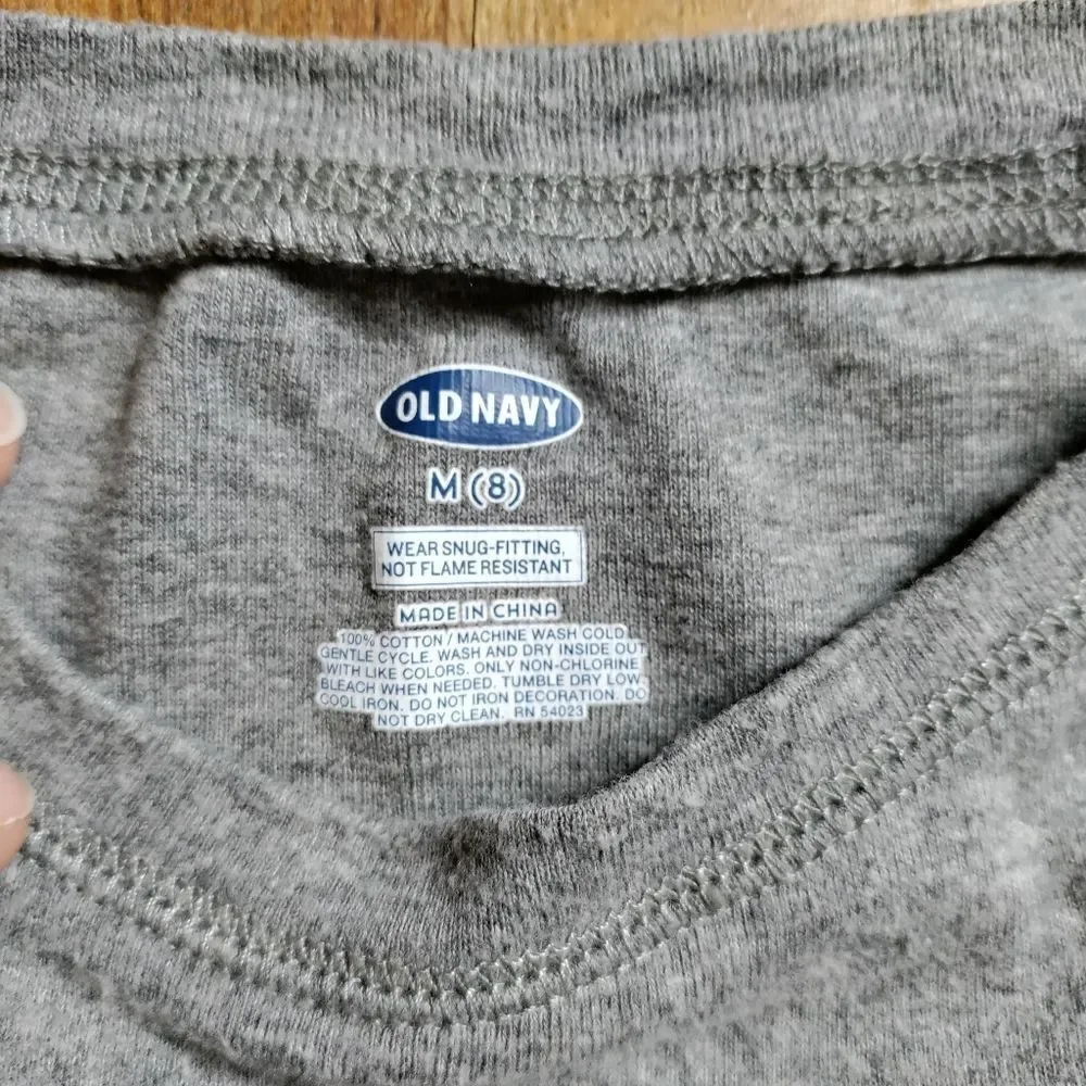 Old Navy pajama set size 8 Christmas holiday cotton long sleeve Fleece